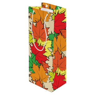 Maple leaves I Wine Gift Bag