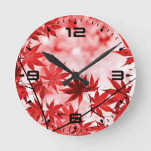 Maple Leaves Landscape Design-21355 Round Clock