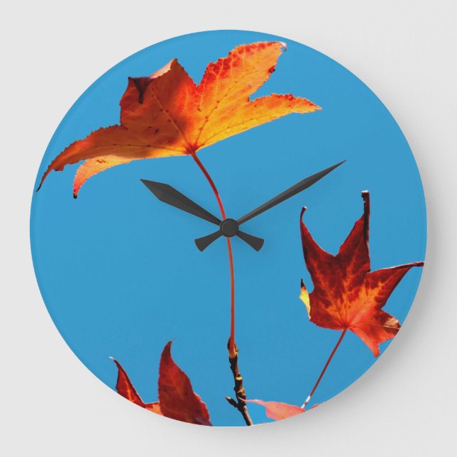 Maple Leaves Large Clock (Front)