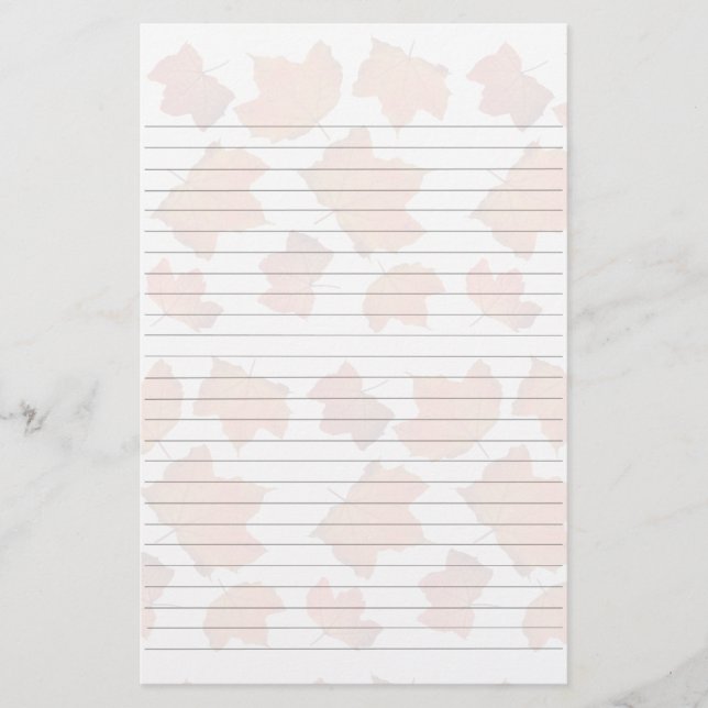 Maple Leaves Lined Writing Paper  (Front)