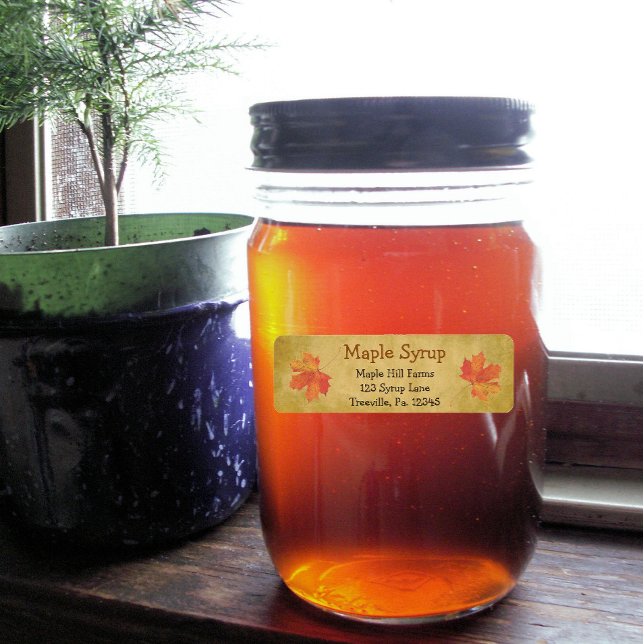 Maple Leaves Maple Syrup Label Small (Creator Uploaded)