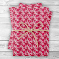 Maple Leaves on a Pink Background