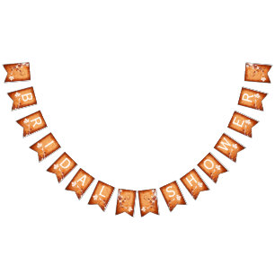 Maple leaves orange fall wedding bridal shower bunting 