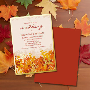 Maple Leaves Orange & Terracotta Autumn Wedding