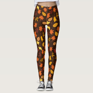Maple Leaves Pattern-45947 Leggings