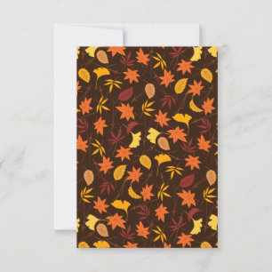 Maple Leaves Pattern-45947 Thank You Card