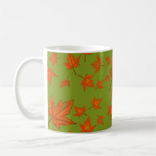 Maple Leaves Pattern Coffee Mug
