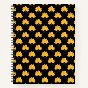 Maple leaves pattern notebook
