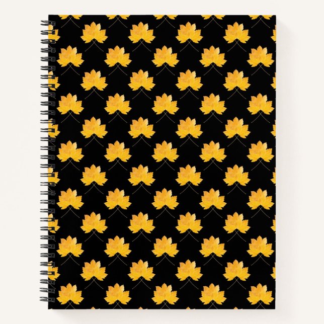 Maple leaves pattern notebook (Front)