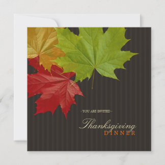 Maple Leaves Thanksgiving Dinner invitation
