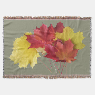Maple Leaves Throw Blanket