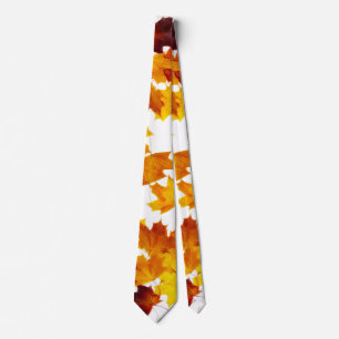 Maple leaves tie