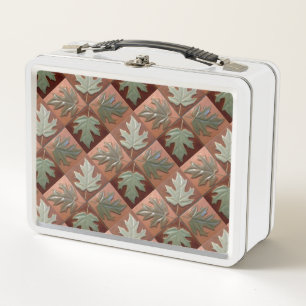 Maple Leaves Tile Print Lunch Box
