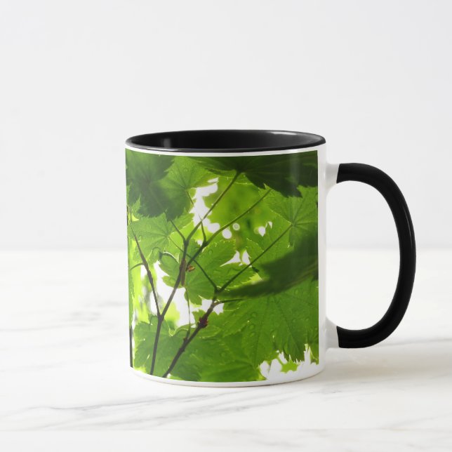 Maple Leaves with Raindrops Mug (Right)
