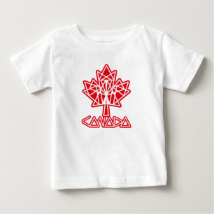 MAPLE MADE WITH TRIANGLES CANADA FLAG BY MASANSER BABY T-Shirt