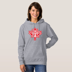 MAPLE MADE WITH TRIANGLES CANADA FLAG BY MASANSER HOODIE