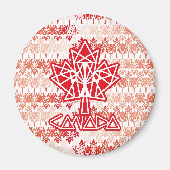 MAPLE MADE WITH TRIANGLES CANADA FLAG BY MASANSER MAGNET (Front)