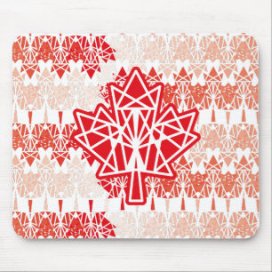 MAPLE MADE WITH TRIANGLES CANADA FLAG BY MASANSER MOUSE MAT