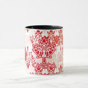 MAPLE MADE WITH TRIANGLES CANADA FLAG BY MASANSER MUG