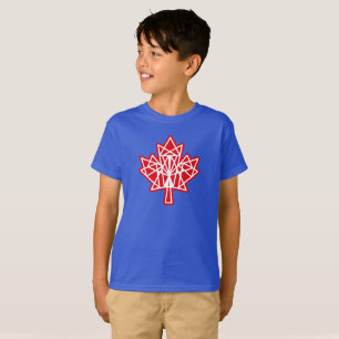 MAPLE MADE WITH TRIANGLES CANADA FLAG BY MASANSER T-Shirt