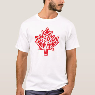 MAPLE MADE WITH TRIANGLES CANADA FLAG BY MASANSER T-Shirt