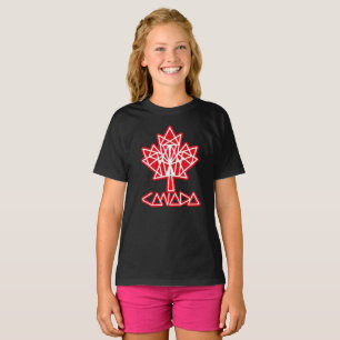MAPLE MADE WITH TRIANGLES CANADA FLAG BY MASANSER T-Shirt