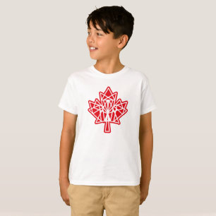 MAPLE MADE WITH TRIANGLES CANADA FLAG BY MASANSER T-Shirt