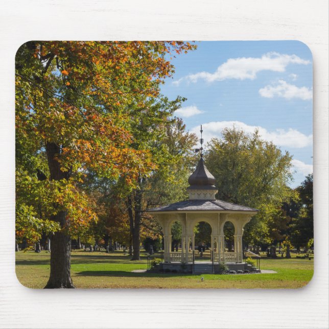 Maple Park Autumn Gazebo Mouse Mat (Front)