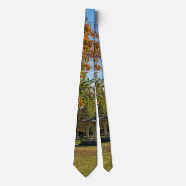 Maple Park Autumn Gazebo Neck Tie (Front)