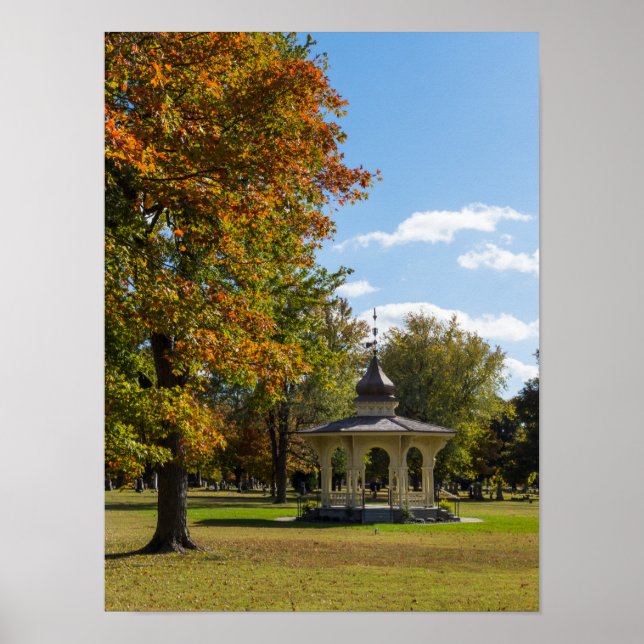 Maple Park Autumn Gazebo Poster (Front)