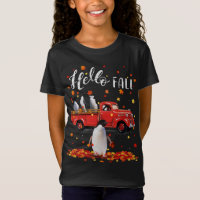 Maple Penguins Leaf Fall Autumn Red Truck