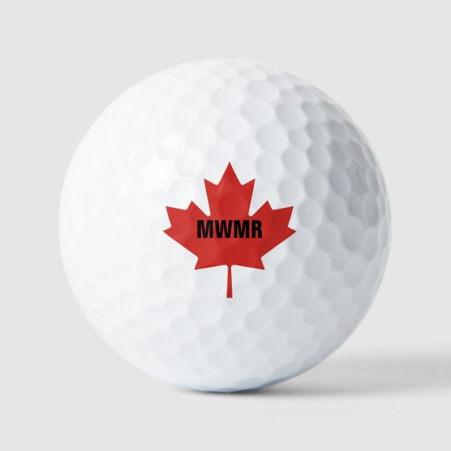 Maple Pride Golf Ball: with Monogram Balls (Front)
