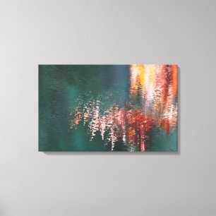 Maple reflections abstract canvas print