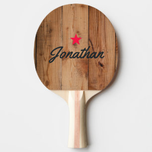 Maple Rough Cut Vintage Star Signature Ping Pong Paddle