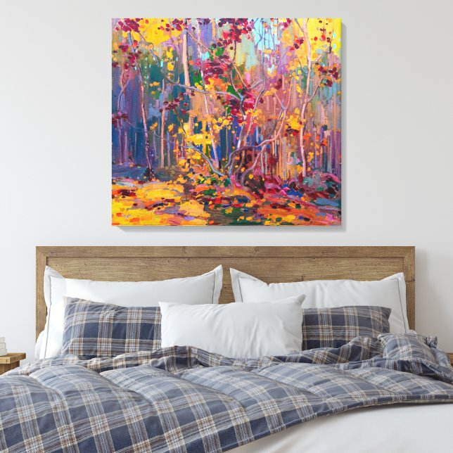 Maple Saplings October | Tom Thomson | Canvas Print (Insitu(Bedroom))