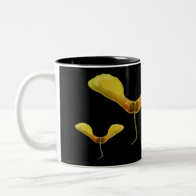 Maple Seed Two-Tone Coffee Mug (Left)