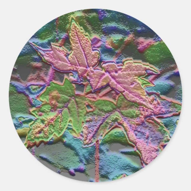 maple sprout classic round sticker (Front)