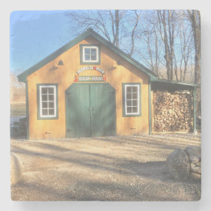 Maple Sugar House At Parmelee Farm Stone Coaster