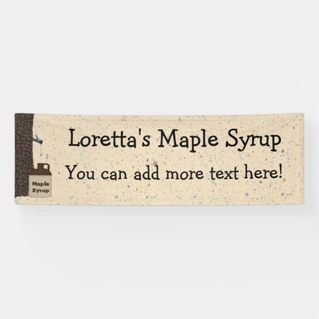 Maple Syrup 2.5' x 8' Custom Banner (Horizontal)