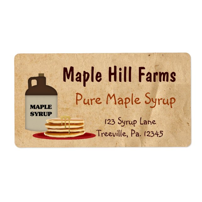 Maple Syrup Business Label (Front)