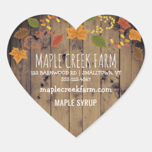 Maple Syrup Business Product Label Autumn Leaves