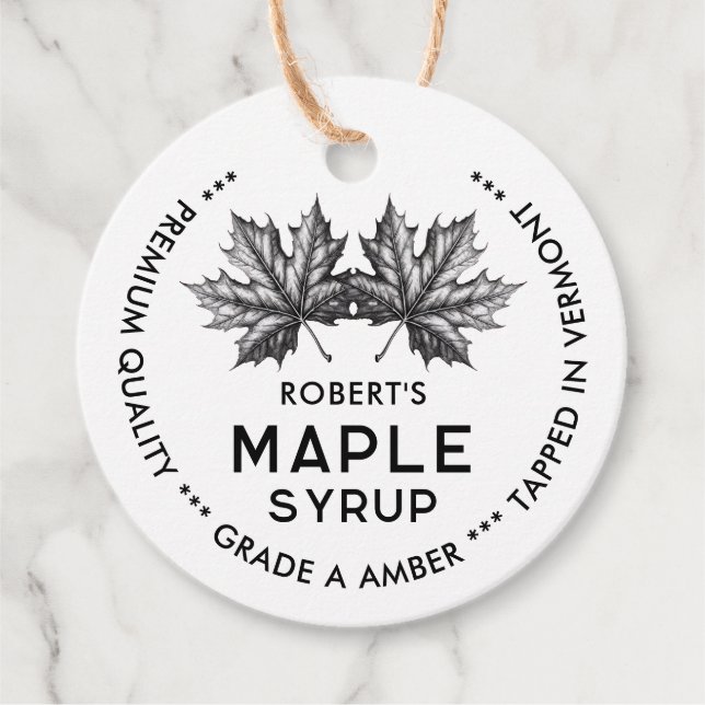 Maple syrup canning label (Front)