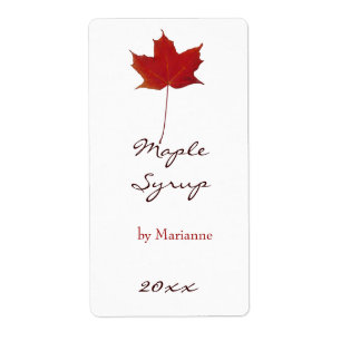 Maple syrup canning label