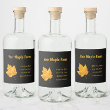 Maple Syrup Farm Gold Yellow Black Country Rustic
