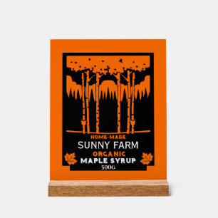 Maple Syrup Farmers Market Acrylic Sign