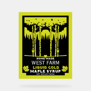 Maple Syrup Farmers Market Acrylic Sign