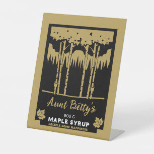 Maple Syrup Farmers Market Pedestal Sign
