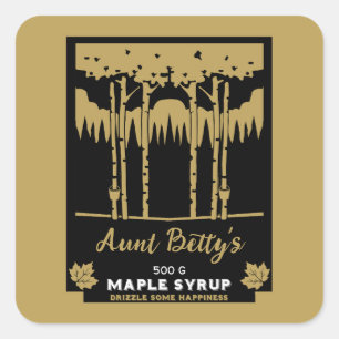 Maple Syrup Farmers Market Square Sticker