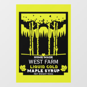 Maple Syrup Farmers Market Window Cling