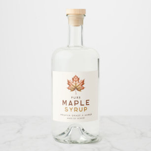 Maple syrup homemade recipe liquor bottle label